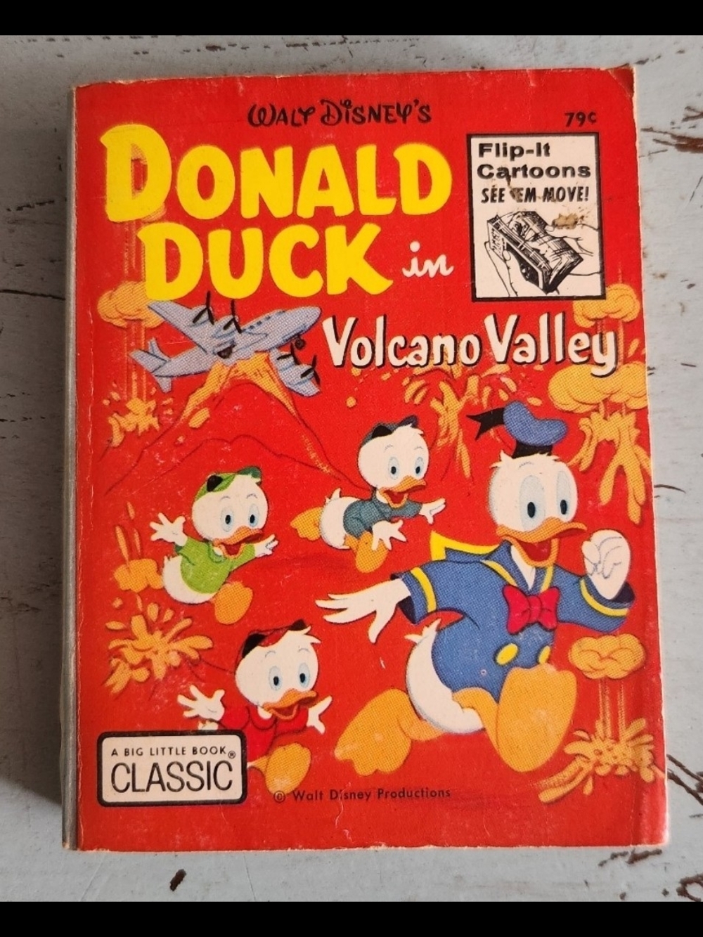 Vintage 1973 Whitman Walt Disney Big Little Book DONALD DUCK, Flip-It Book 250pg